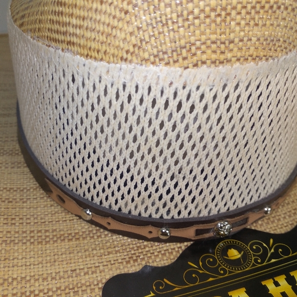 ANPA LIVING THE STYLE Men's Handmade Brown/Tan Breathable Cowboy Hat - Picture 5 of 5